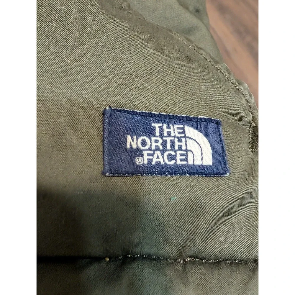 The North Face Mens A8ZH Olive Green Cotton Goose Down Puffer Vest Large F13‎